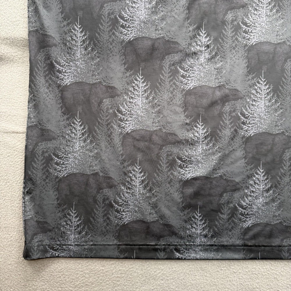 Waggle Polo Shirt Mens 3XL Gray Bear Forest Print Golf Performance Stretch - Picture 6 of 8